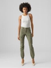 Vero Moda Dámské kalhoty VMIVY Skinny Fit 10291832 Ivy Green (Velikost XS/32)
