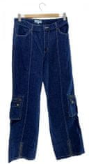 LEVNOSHOP Pánské džíny, WESTERN, modré s kapsami Růžová 32-31