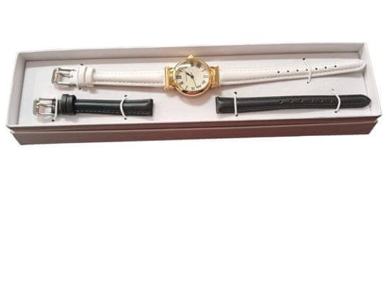 LEVNOSHOP Dámské elegantní hodinky se 2 vyměnitelnými řemínky