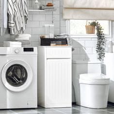 SoBuy SoBuy BZR110-W Prádelní skříň Koš na prádlo Koupelnová skříňka Koupelnový nábytek Bílá 40x86x39cm