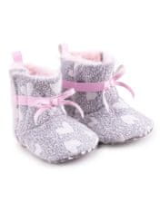 YOCLUB Yoclub Dívčí boty na suchý zip OBO-0186G-6500 Grey 0-6 měsíců