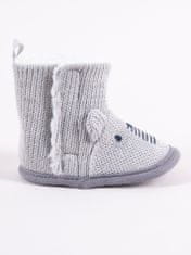 YOCLUB Yoclub Chlapecké boty na suchý zip OBO-0196C-6600 Grey 0-6 měsíců