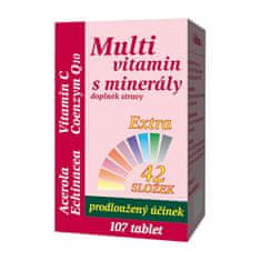 MedPharma Multivitamin s minerály 42 složek, extra C + Q10, 107 tablet