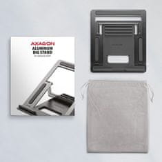 AXAGON STND-L, hliníkový stojan pro notebooky velikosti 10" - 16", čtyři nastavitelné pozice