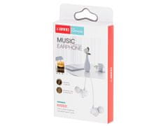 WOWO Sluchátka do uší L-BRNO EP42 s mikrofonem, USB typu C, 120 cm, bílá barva