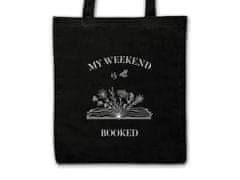 KN Plátěná taška Canli - Booked weekend (černá)