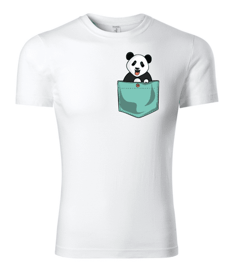 Fenomeno Dětské tričko Panda Velikost: 110 cm/4 roky, Barva trička: Černé