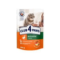 Club4Paws Premium C4P S kachnou v omáčce pro dospělé kočky 100g