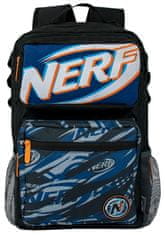CurePink Multifunkční batoh Nerf: Embossed Logos (objem 13 litrů|26 x 41 x 12 cm) černý polyester