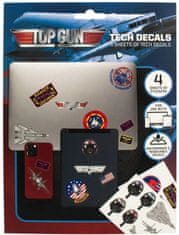 CurePink Samolepky na elektroniku Top Gun: set 32 kusů (21 x 15 cm)