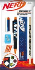 CurePink Set 5 kusů školních potřeb Nerf: It´s Nerf or Nothing (tužka, pravítko, ořezávátko, pero, guma)