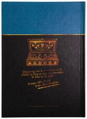 CurePink Premium poznámkový A5 blok s magnetickým uzavíráním Harry Potter: Bradavický štít (14,8 x 21 cm)