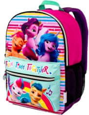CurePink Batoh My Little Pony|Můj malý Pony: Zábavný společný čas (objem 17 litrů|38 x 32 x 14 cm) fialový polyester