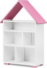Konsimo Dětský regál na hračky PABIS růžový/bílý
