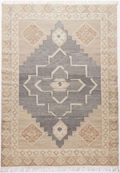 Diamond Carpets Ručně vázaný kusový koberec Heriz Wood DE 2005 Grey Mix