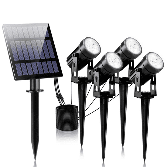MXM Solární zahradní světla se solární panelem - 4ks