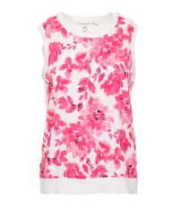 Calvin Klein dámský top s bílý s růžovými květy Velikost: S
