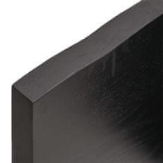 shumee Koupelnová deska tmavě šedá 120 x 50 x 4 cm ošetřený masiv