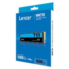 Lexar SSD NM710 PCle Gen4 M.2 NVMe - 500GB (čtení/zápis: 5000/2600MB/s)