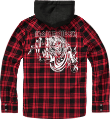 BRANDIT košile Iron Maiden Checkshirt Sweathood Eddy červeno-černá Velikost: 7XL
