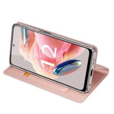 Dux Ducis Skin Pro knížkové pouzdro na Xiaomi Redmi Note 12, růžové