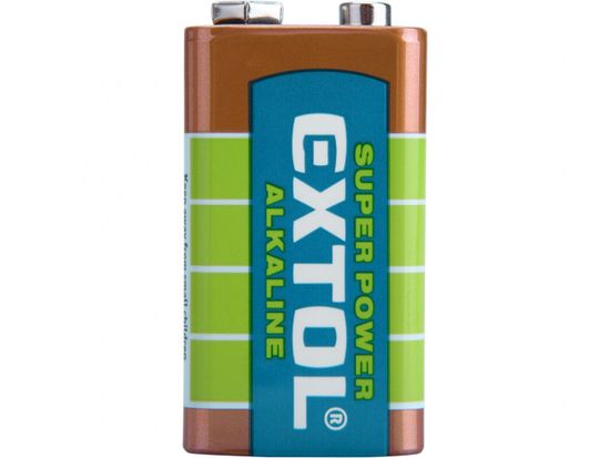 Extol Energy Baterie alkalické, 1ks, 9V (6LR61)