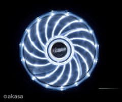 Akasa přídavný ventilátor Vegas LED 12 cm bílá
