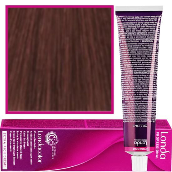 Londa 4/75 Color Professional – profesionální barva na vlasy, zajišťuje zdravý lesk, 60ml