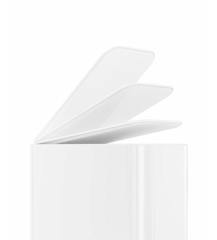 Simplehuman Pedálový úzký odpadkový koš – 5 l, bílá ocel