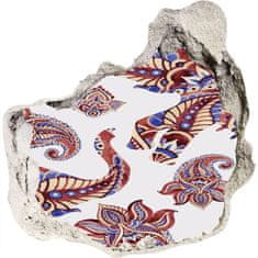 Wallmuralia Díra 3D fototapeta nálepka Sloni ornamenty 125x125 cm