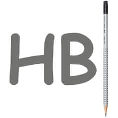 Faber-Castell Grafitová tužka Grip 2001 s gumou/HB stříbrná