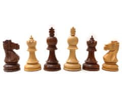 Dřevěné–šachy Šachy Staunton Nefertiti s intarzovanou skládací šachovnicí