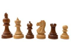 Dřevěné–šachy Šachy Staunton Nefertiti s intarzovanou skládací šachovnicí