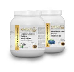 AURUS NUTRITION ® MICELLAR LONG CASEIN PROTEIN 80, 1000g, borůvka, proteinový doplněk stravy