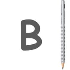 Faber-Castell Grafitová tužka Grip Jumbo/B stříbrná