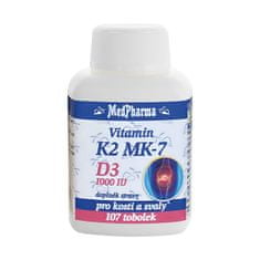 MedPharma Vitamin K2 MK-7 + D3 1000 IU, 107 tobolek
