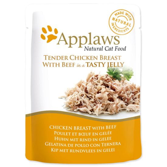 Applaws Kapsička APPLAWS Cat Pouch Chicken with Beef in Jelly, 70 g