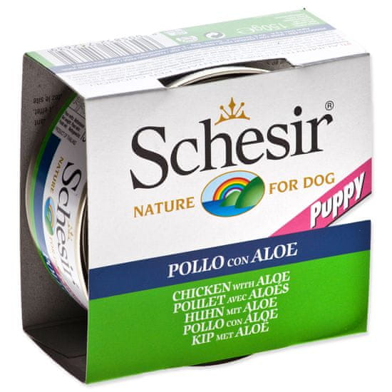 Schesir Konzerva SCHESIR Puppy kuřecí + aloe 150 g