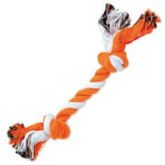 Dog Fantasy Uzel DOG FANTASY bavlněný oranžovo-bílý 2 knoty 25 cm 1 ks
