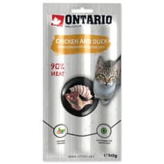 Ontario Pochoutka ONTARIO tyčinky kuřecí a kachní 3x, 5 g