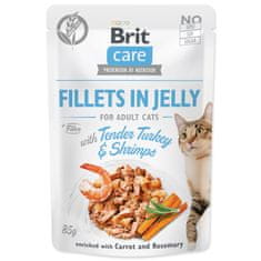 Brit Kapsička BRIT Care Cat Pouch Tender Turkey & Shrimps in Jelly 85 g
