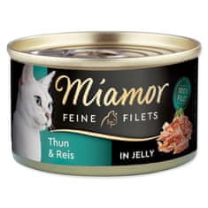 Finnern Konzerva MIAMOR Feine Filets tuňák + rýže v želé, 100 g