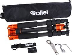 Rollei Rollei Stativ Compact Traveler No 1 Carbon/ Zátěž 8kg/ Vytažený 142 cm/ Karbon/ Oranžový