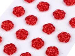 Kraftika 1karta červená samolepicí růže na lepicím proužku 11 mm
