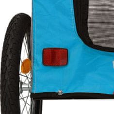 Greatstore Vozík za kolo pro psa modrý a šedý oxfordská tkanina a železo
