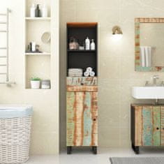 Greatstore Koupelnová skříňka 38 x 33 x 160 cm masivní recyklované dřevo