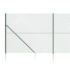 Vidaxl Drátěné pletivo s kotevními hroty zelené 1,8 x 25 m