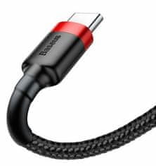 BASEUS Datový kabel Cafule USB-C 2m 2A červeno-černý (CATKLF-C91)
