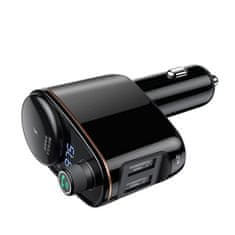 BASEUS S-06 Bluetooth transmiter autonabíječka 2x USB, černá