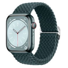 BStrap Elastic Nylon řemínek na Apple Watch 42/44/45mm, rainforest green